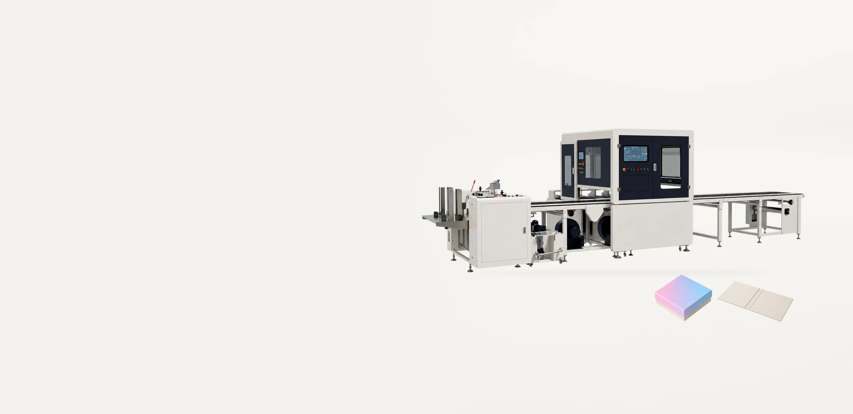 HF-1050 Automatic Visual Positioning Machine for Rigid Box and Hardcover